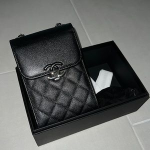 Chanel Phone Holder / Clutch With Chain